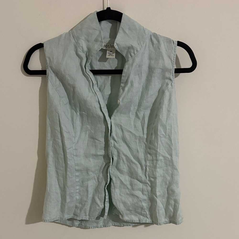 Ann Taylor Mint Sleeveless Blouse